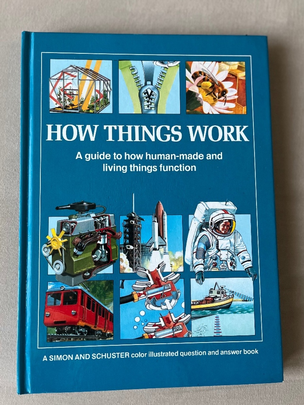 How Things Work Encyclopedia,Science Technology Retro Illustrated Book Hardcover